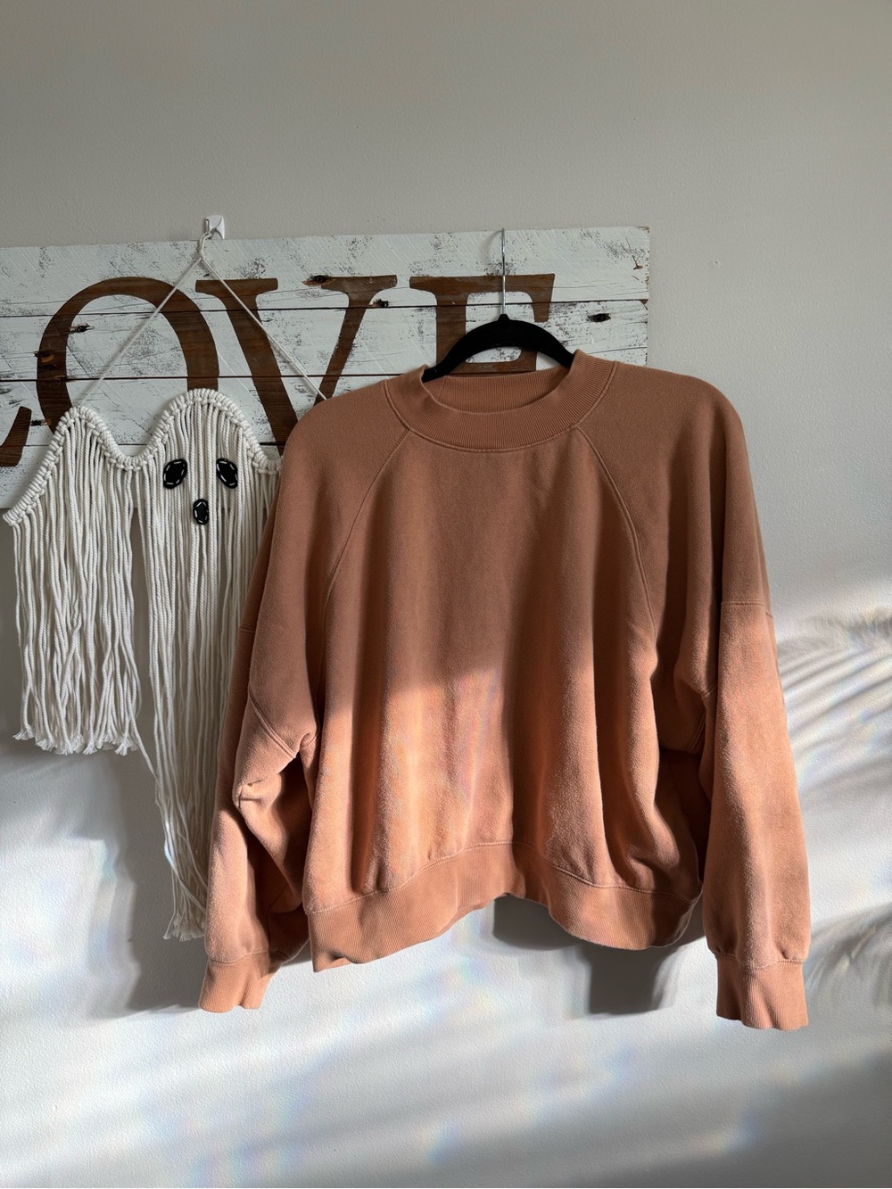 PINK Victoria's Secret Cropped Crewneck Sweatshirt in Dusty Rose